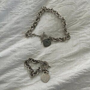 Tiffany silver necklace and bracelet